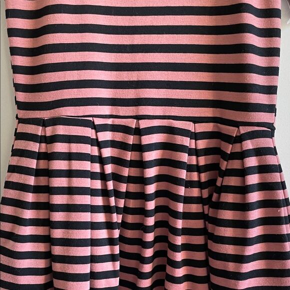 2for$20 LuLaRoe Amelia Black and Pink Striped Dress pockets zip, small - Picture 5 of 9